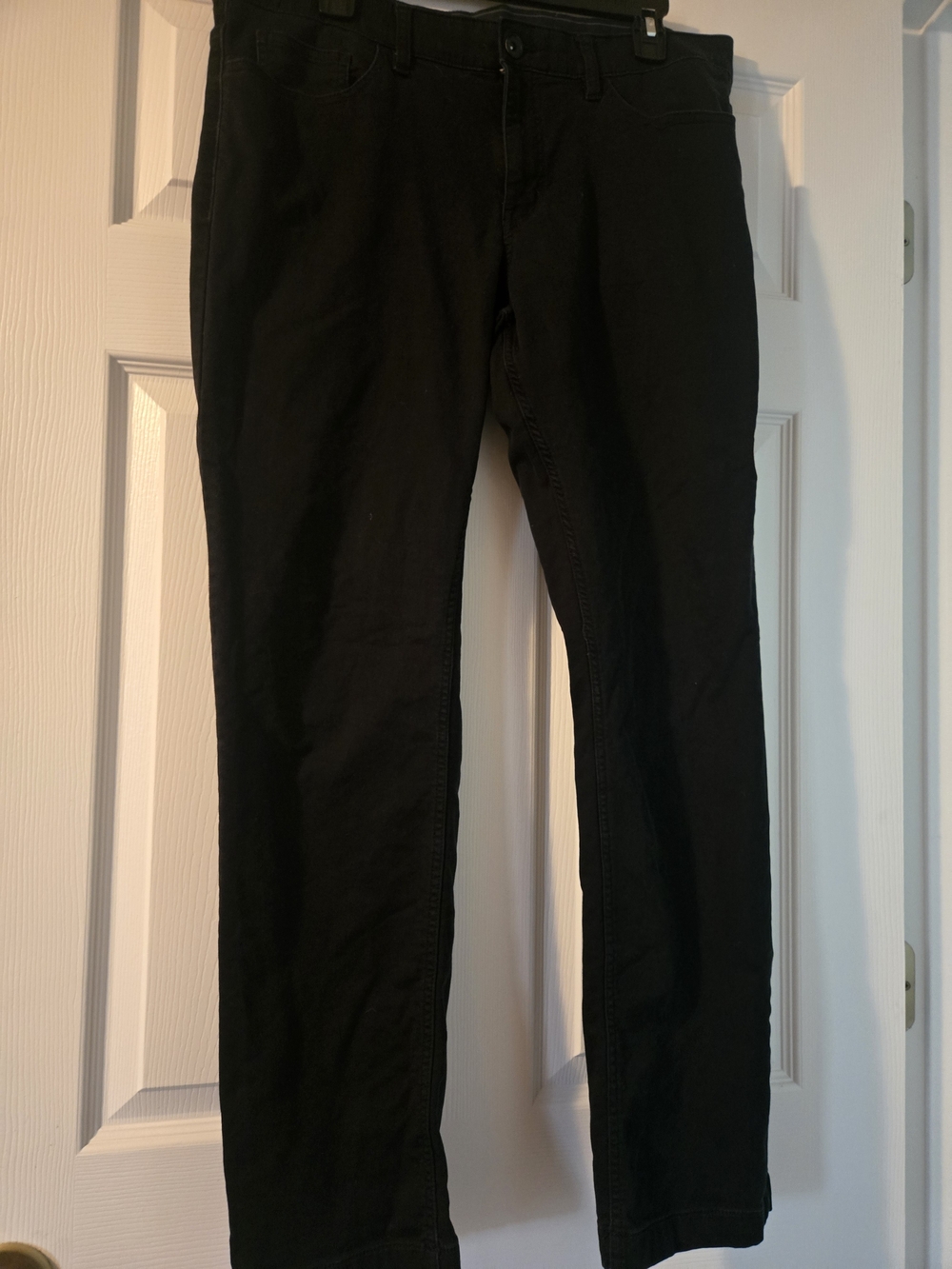 Perry Ellis Classic Black Straight-Leg Pants 34×32